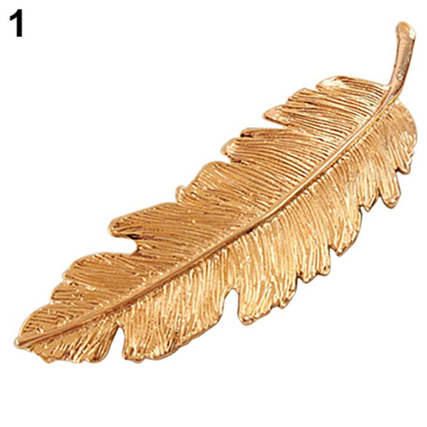 Retro Women Feather Leaf Leaves Hair Clip Barrette Hairpin Pin Fashion Jewelry 